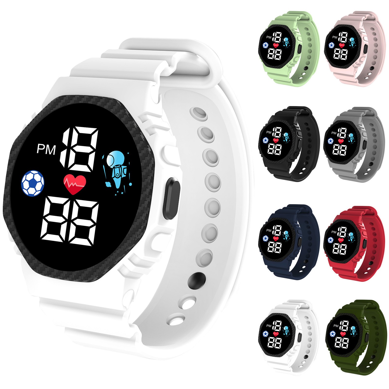 Smartwatch Digital Watches For Kid Girl - Relógio inteligente multicolorido para crianças, meninos