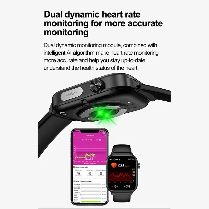 2025 novo monitoramento ecg +  - Smartwatch Watches For Girls avaliação e preço