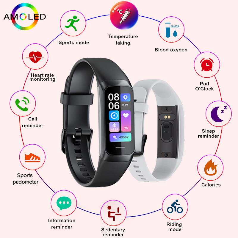 LIGE 1.1 Polegada Amoled Monit - Smartwatch Watches For Girls avaliação e preço