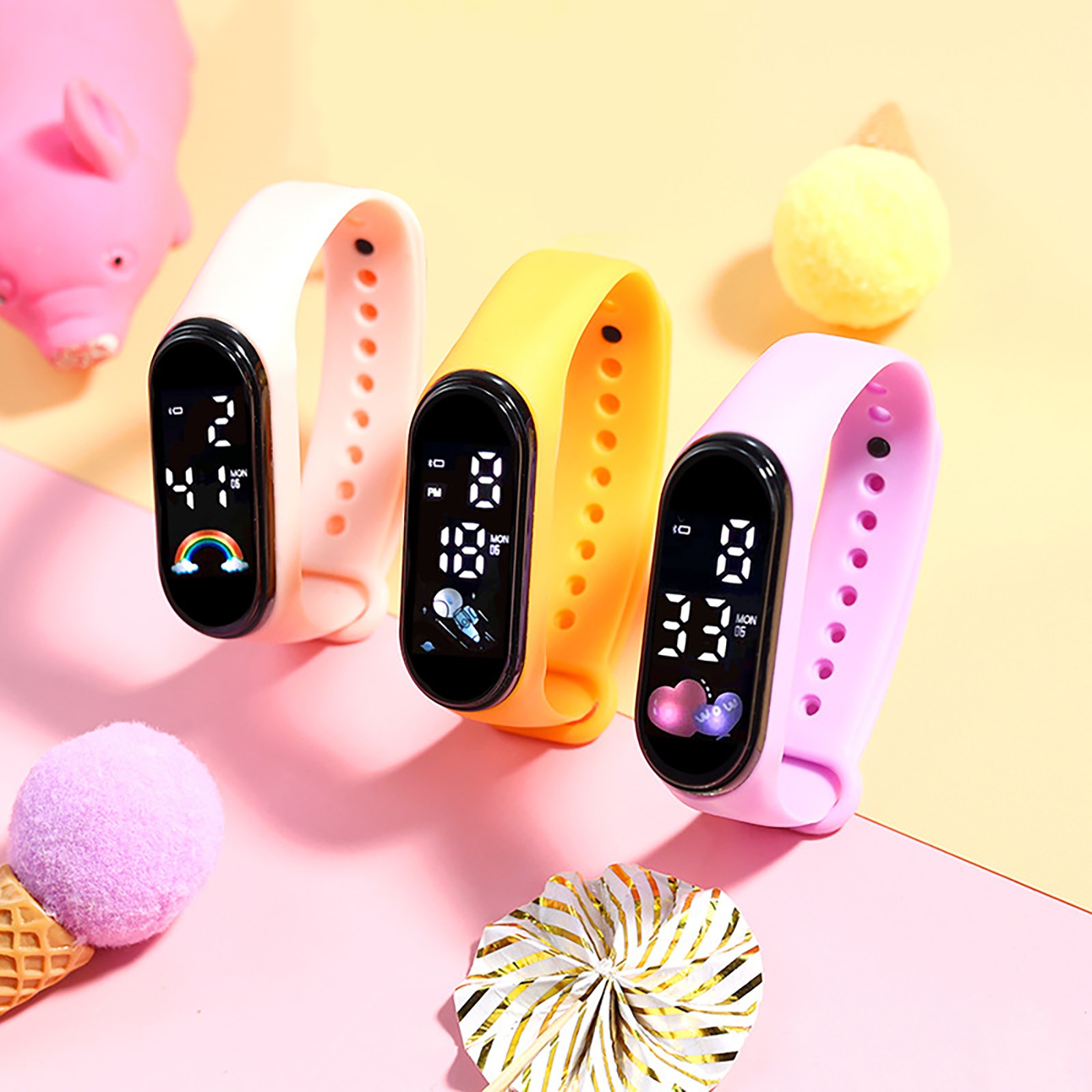 Kawaii Impermeável Relógio Int - Smartwatch Digital Watches For Kid Girl avaliação e preço