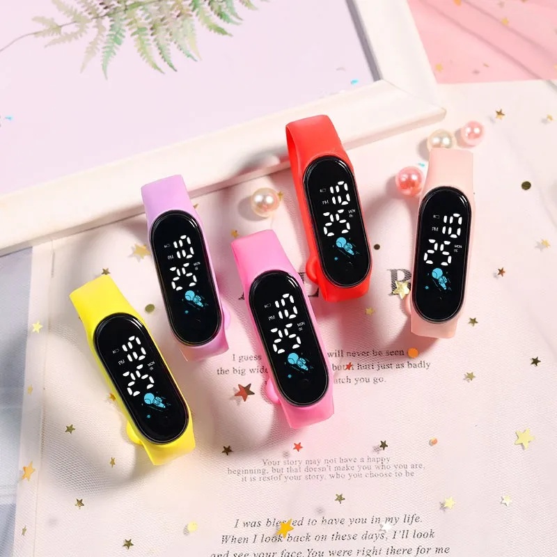 Kawaii relógio inteligente par - Smartwatch Digital Watches For Kid Girl avaliação e preço