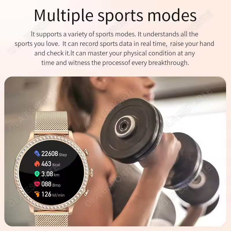 Relógio inteligente elegante p - Smartwatch Watches For Girls avaliação e preço